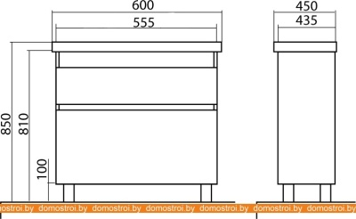 Тумба Аква Родос Элит 60 OP0002513 под умывальник Elite 60 032000-u фотография
