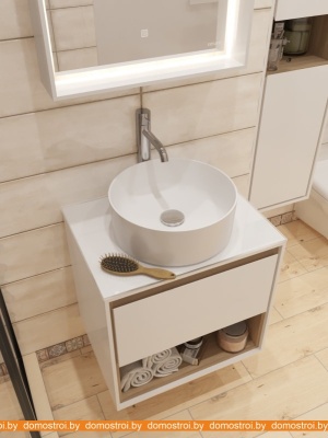 Тумба под умывальник Cersanit Louna 60 SZ-LOU60-BL/WH фотография
