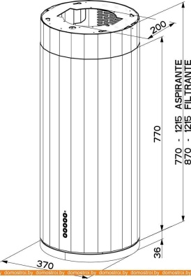 Вытяжка Faber Corinthia Isola EV8P DG Matt/Concrete A37 [110.0456.220] фотография