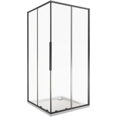 Душевой уголок GoodDoor IDEA CR-100-C-B 100x100 стекла прозрачные (без поддона) фотография