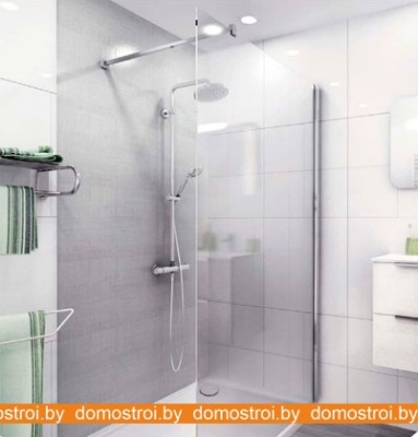 Душевая стенка Roth Sanipro WALK PRO/90 (хром/прозрачное) фотография
