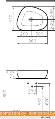 Умывальник Vitra Outline 5991B450-0016 фотография