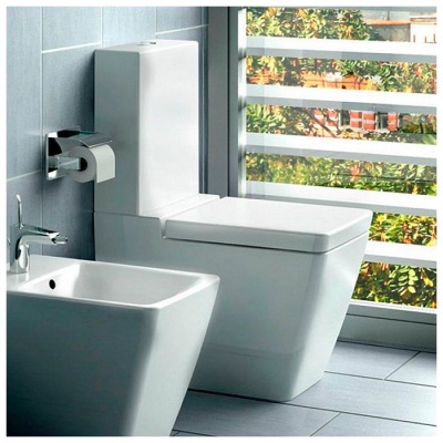 Напольный унитаз Vitra T4 9818B003-7200 с бачком и сиденьем микролифт фотография