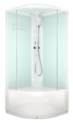 Душевая кабина Domani-Spa Delight 110 high 100x100 (сатин матированное стекло / белые стенки) фотография
