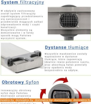 Душевой трап Pea Pure Neo Pro 80 см фотография