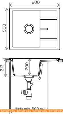 Кухонная мойка Tolero R-107 (черный) фотография