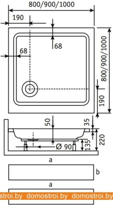 Душевой поддон RGW Стиль KV 80x80 фотография