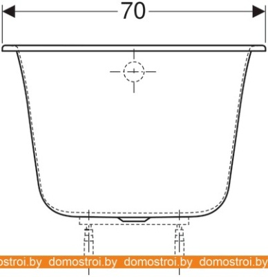 Ванны Geberit Soana Slim Rim 170x70 (c ножками) фотография
