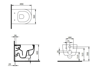 Унитаз подвесной Bocchi V-Tondo Compacto Rimless [1417-001-0129 + A0335-001] с сиденьем SoftClose фотография
