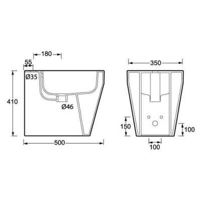 Напольное биде BelBagno Alise BB540B фотография