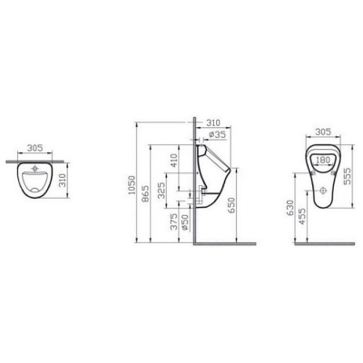 Писсуар Vitra Arkitekt 6202B003-0198 Писсуар фотография