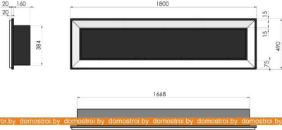 Биокамин SimpleFire Frame 1800 (белый) фотография