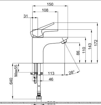 Смеситель Villeroy & Boch Subway 2.0 TVW102103110 фотография