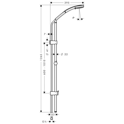 Душевая стойка Hansgrohe Croma 100 [27791000] фотография