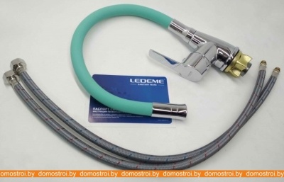 Смеситель Ledeme L4699-11 (хром/бирюзовый) фотография