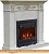 Комплект камина Smolcom Verona STD-ASP с Royal Flame Aspen Black (белый, патина золото) картинка