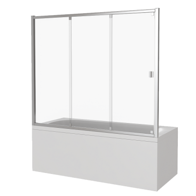 Шторка на ванну GoodDoor SCREEN WTW-120-G-CH 120x140 фотография