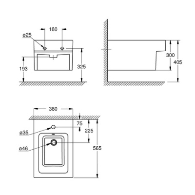 Напольное биде Биде Grohe Cube 3948600H фотография