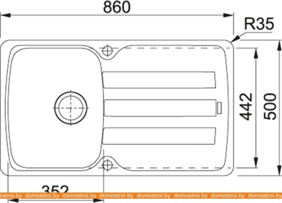Кухонная мойка Franke Antea AZG 611-86 (серый) фотография