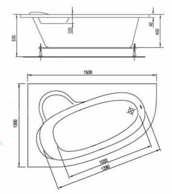 Акриловая ванна Artel Plast Ярослава 150x100 R/L фотография