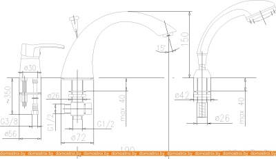 Смеситель Armatura Kwarc 4205-210-00 фотография