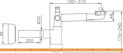 Сифон с переливом Ravak X01612 фотография