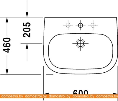 Умывальник Duravit D-Code 60x46 (23106000002) фотография