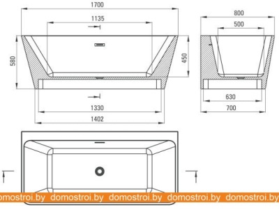 Ванны Deante Hiacynt KDH 017W 170x80 фотография