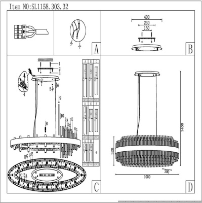 Подвесная люстра ST Luce Nitido SL1158.303.32 фотография