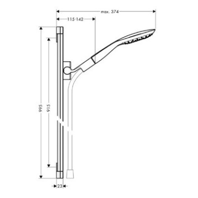 Душевая стойка Hansgrohe PuraVida Unica [27853000] фотография