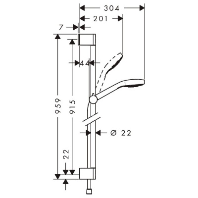 Душевая стойка Hansgrohe Croma Select S Multi [26570400] фотография