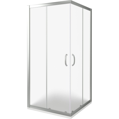 Душевой уголок GoodDoor INFINITY CR-90-G-CH 90x90 стекла Grape (без поддона) фотография