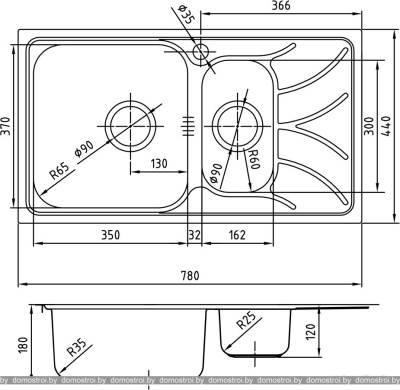 Кухонная мойка IDDIS Arro ARR78SXi77 фотография