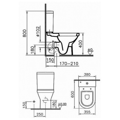 Напольный унитаз Vitra S50 9798B003-7201 с бачком и сиденьем фотография