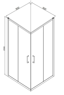 Душевой уголок Bravat Drop BS090.2200A/Type-S2 90x90 с поддоном фотография