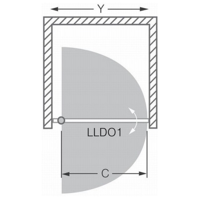 Душевая дверь Roltechnik Lega Line LLDO1 70x190 фотография