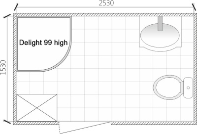 Душевая кабина Domani-Spa Delight 99 High 90x90 (прозрачное стекло / розовые стенки) с крышей с гидромассажем фотография