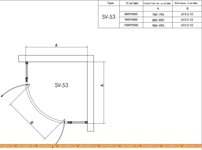 Душевой уголок RGW SV-53B 100х100 фотография