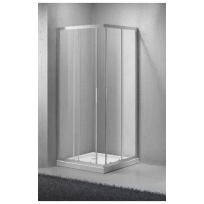 Душевой уголок BelBagno SELA-A-2-80-Ch-Cr стекло шиншилла 80x80 фотография