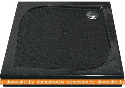Душевой поддон Good Door Квадро 80x80 Антрацит (черный) фотография