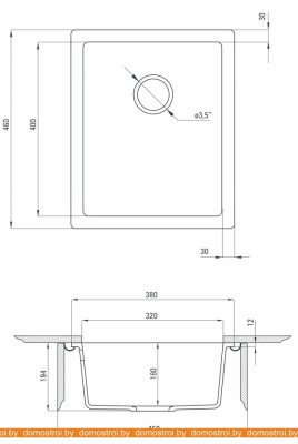 Кухонная мойка Deante Corda ZQA G10B (графитовый металлик) фотография