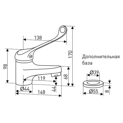 Смеситель для умывальника Odus Vella C4M фотография