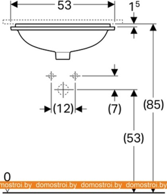 Умывальник Geberit VariForm 500.760.01.2 фотография