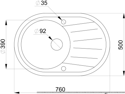 Кухонная мойка Granula 7601 (белый) фотография