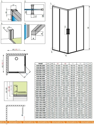 Душевой уголок Radaway Idea Black KDD 120Lx80R фотография