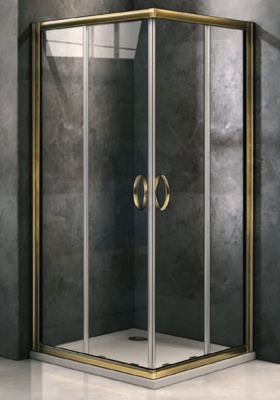 Душевой уголок GoodDoor JAZZE CR-90-C-G 90x90 стекла прозрачные (без поддона) фотография