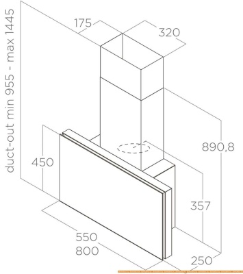 Вытяжка Elica Plat BL/F/55 PRF0164946 фотография
