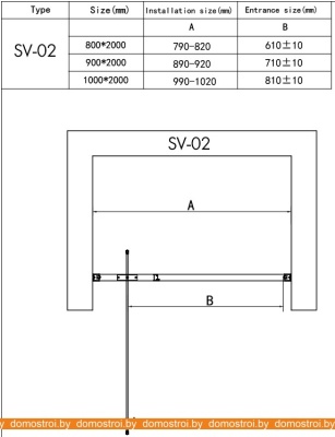 Душевая дверь RGW SV-02B 100 фотография