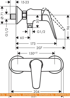 Смеситель Hansgrohe Novus 71060000 фотография