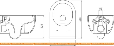 Унитаз Berges Wasserhaus Ego Rimless + Toma Slim + Novum525 + L5 047215 фотография